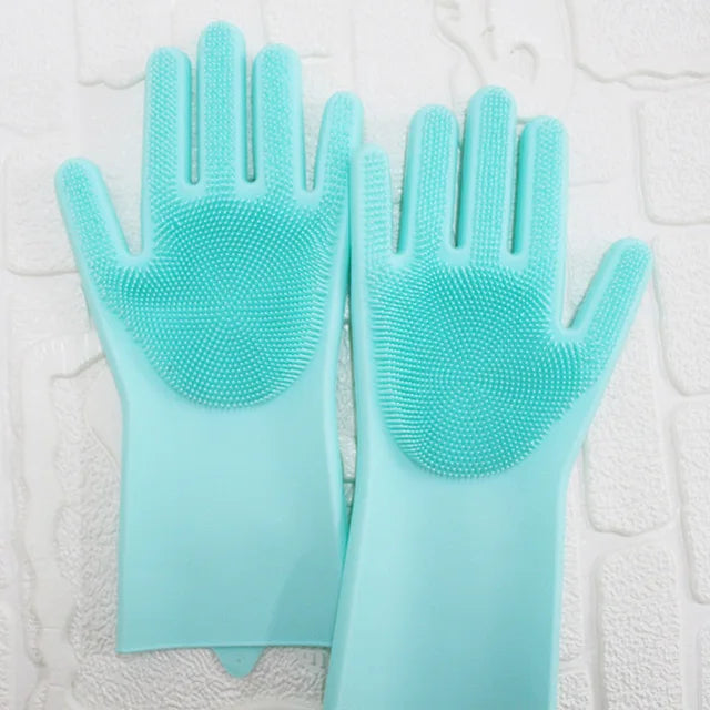 Silicone Dish Washing Gloves For Kitchen