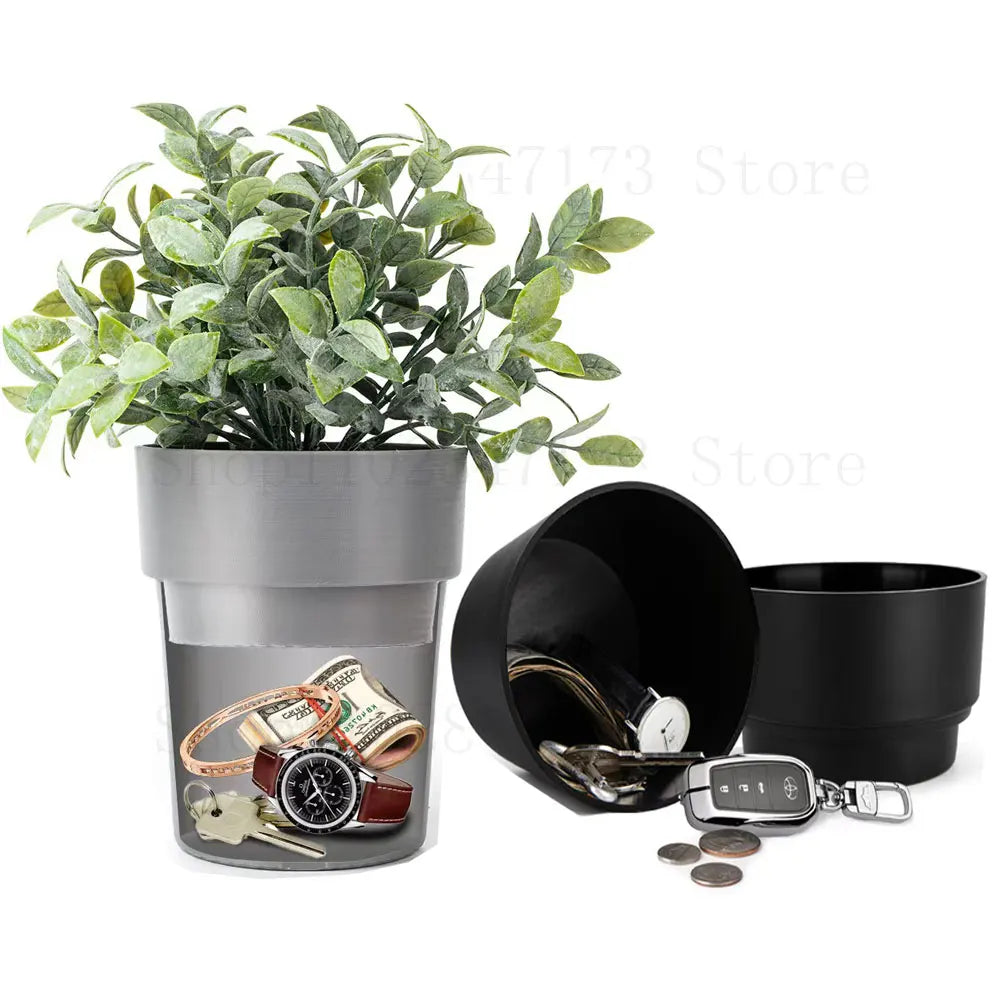 Large Flower Pot Hidden Safe Lock Box Surprise Secret | Yazijico™