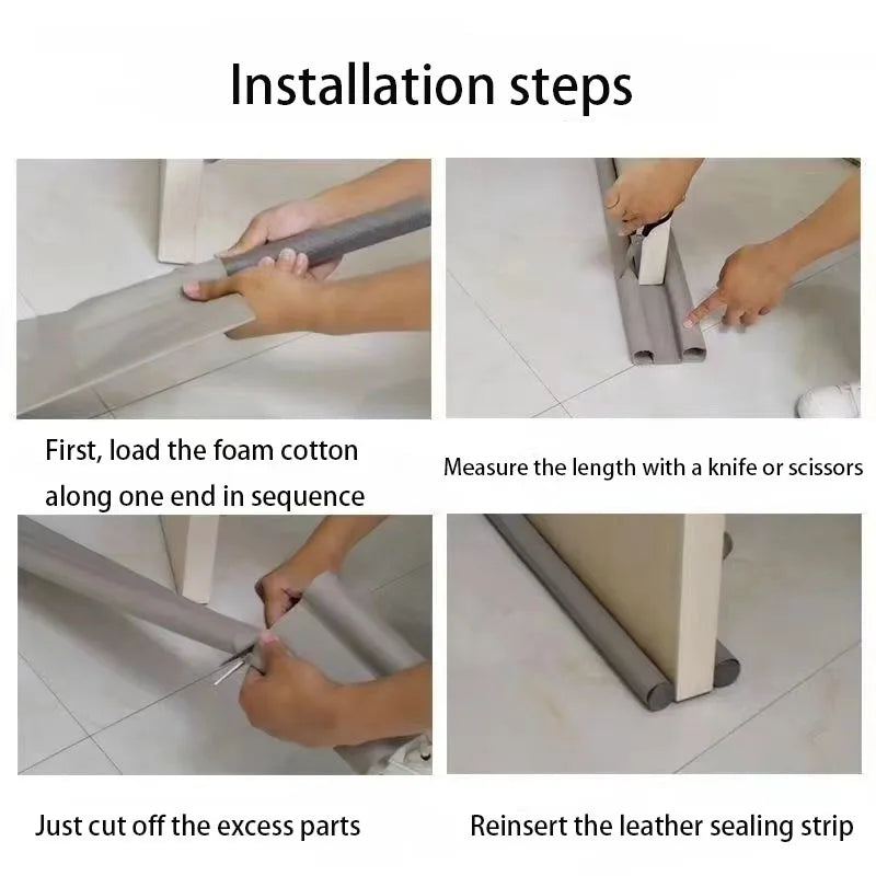 Flexible Door bottom sealing strip burlete puerta | Yazijico™