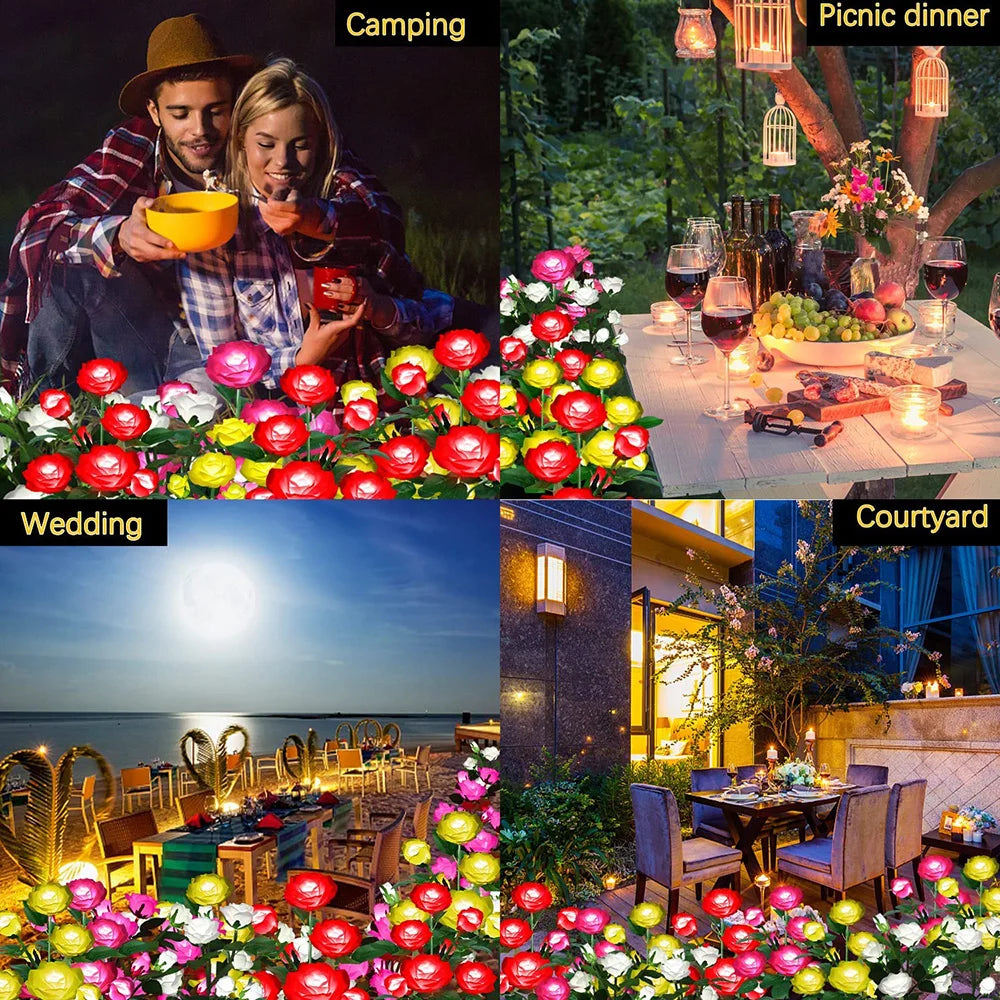 Yazijico™ Heads Solar Lights Outdoor Decorative Solar - Yazijico™