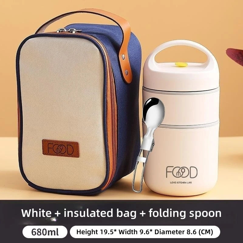 2 Layers Stainless Steel Vacuum Thermal Lunch | Yazijico™