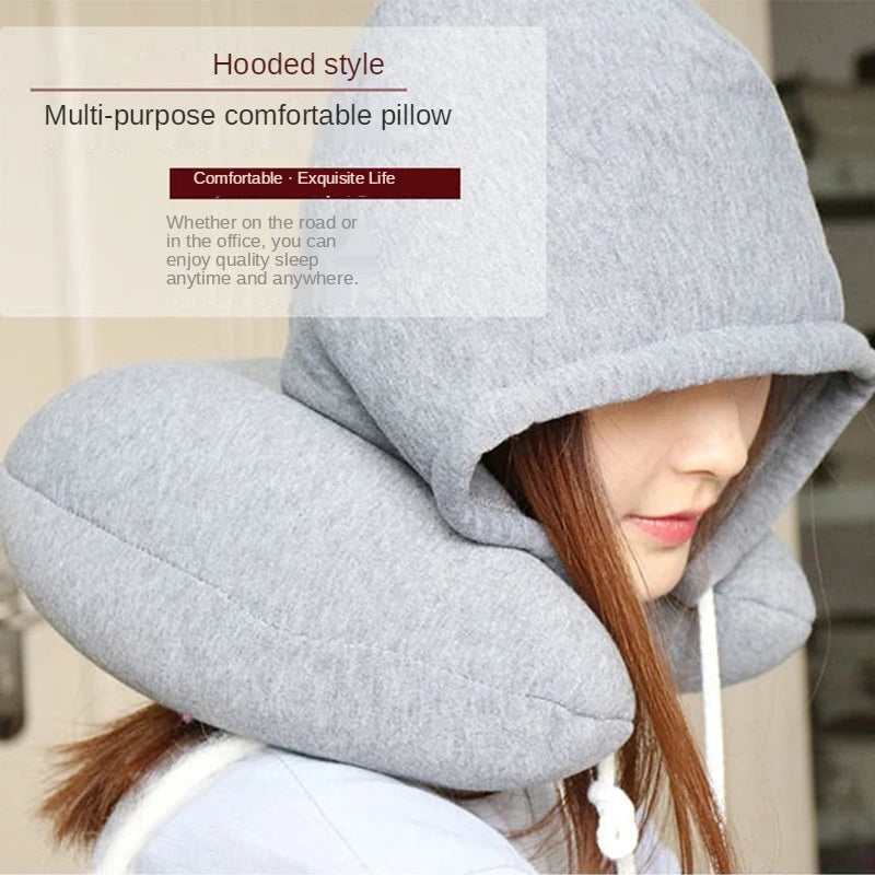 Yazijico™ U-shaped Hooded Travel Pillows - Yazijico™
