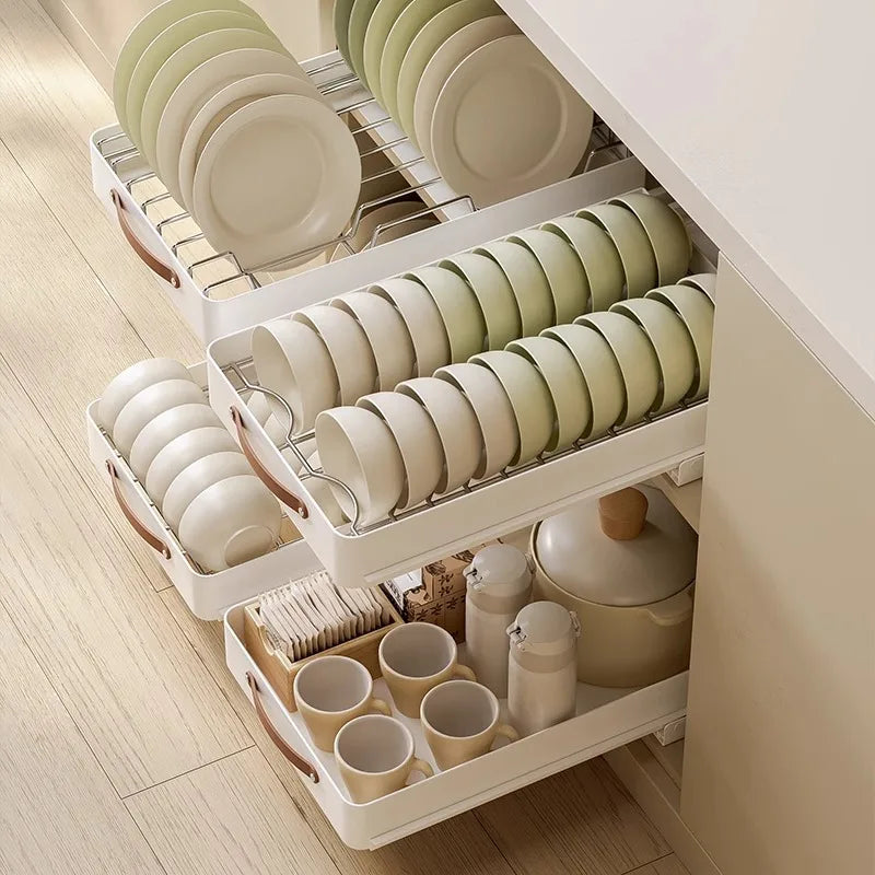 Yazijico™ Stainless Steel Pull-Out Holder Kitchen Tableware - Yazijico™