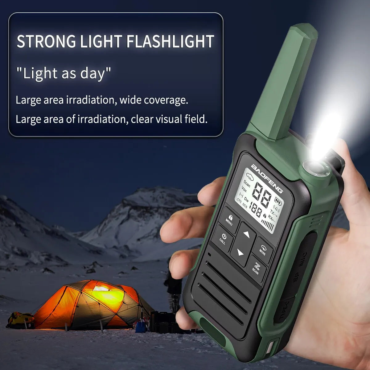 Yazijico™ 2pcs Baofeng F22 Mini Walkie Talkie PMR FRS - Yazijico™