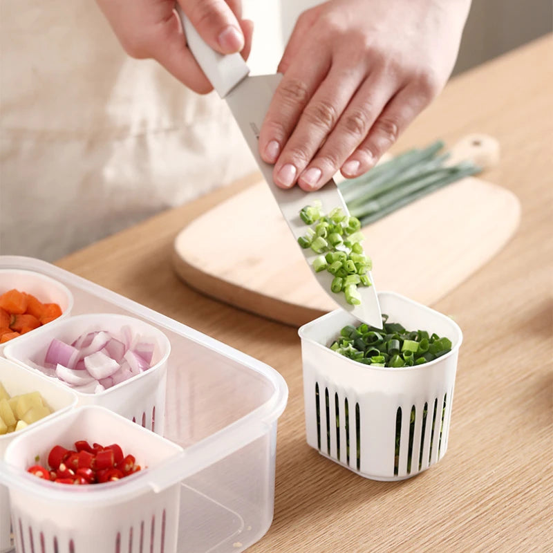 Yazijico™ Refrigerator Food Drain Fresh-keeping Box Ginger - Yazijico™