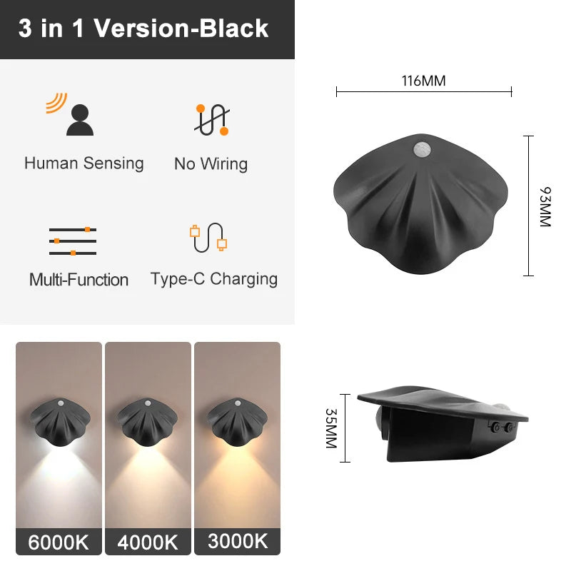 LED Motion Sensor Wireless Cabinet Night Light USB | Yazijico™