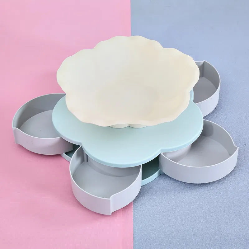 Revolving Fruit Tray Creative Living Room Dried Fruit Melon | Yazijico™