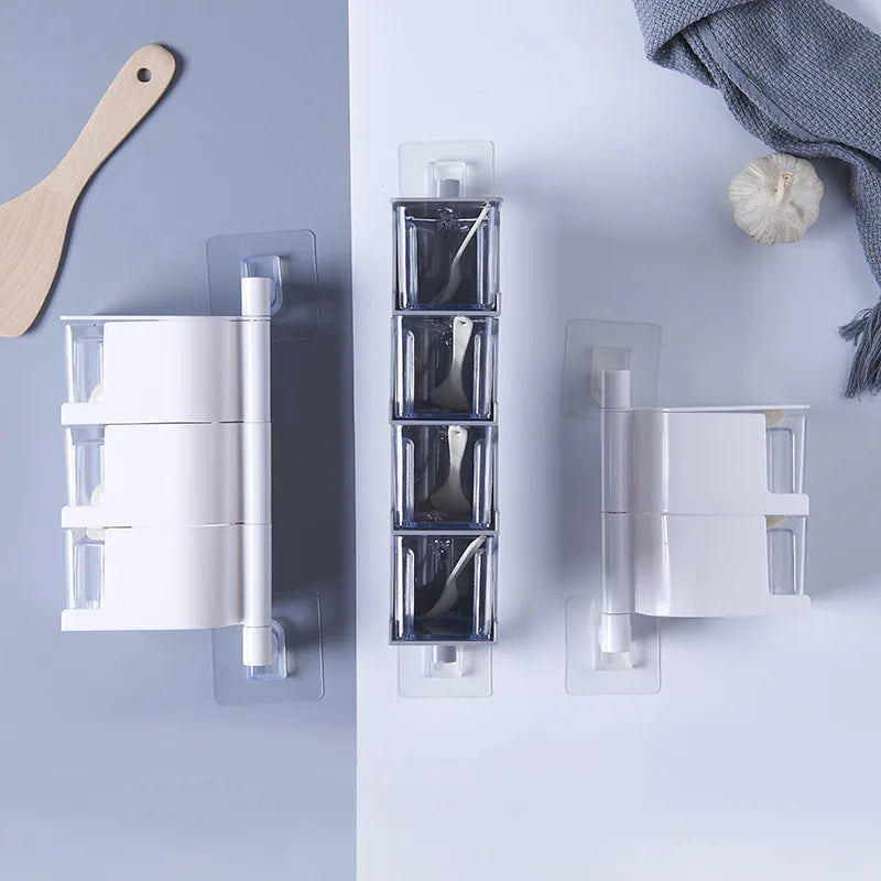 Vintage Clear Acrylic Rotatable Kitchen Spice | Yazijico™