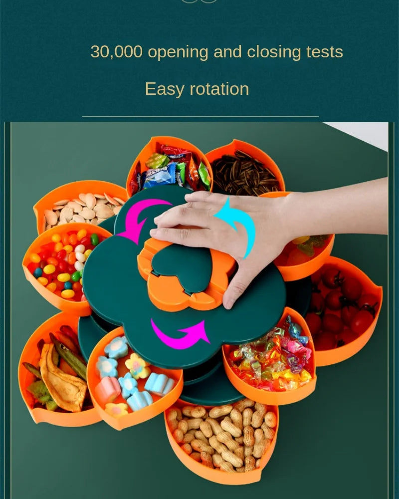 Revolving Fruit Tray Creative Living Room Dried Fruit Melon | Yazijico™