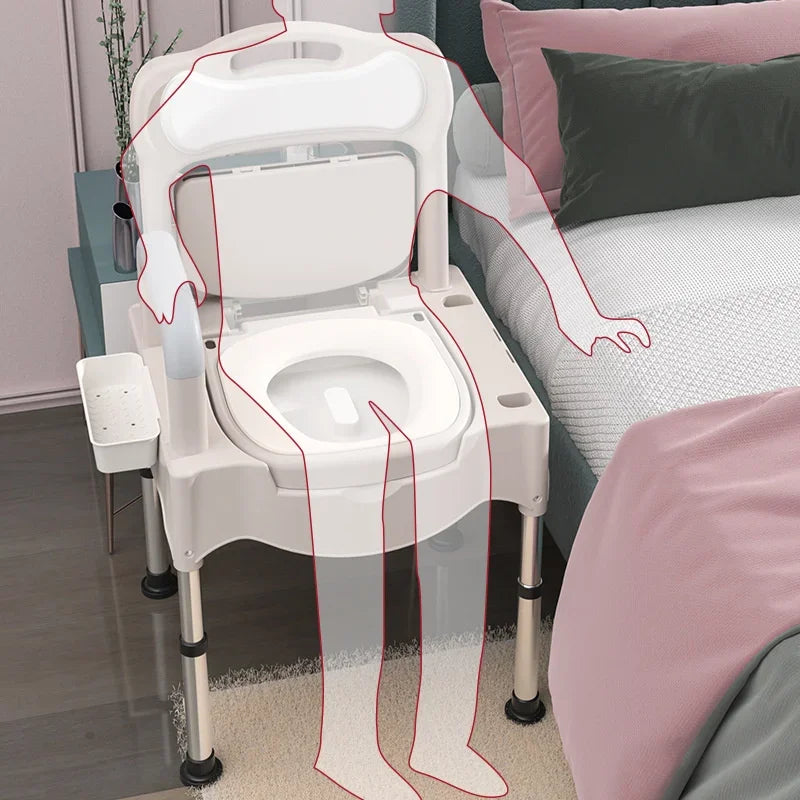 Toilet Stool Multifunctional Elderly Bathroom Chair Lift Adjustment Shower Chair Safe Stable Bathroom Furniture