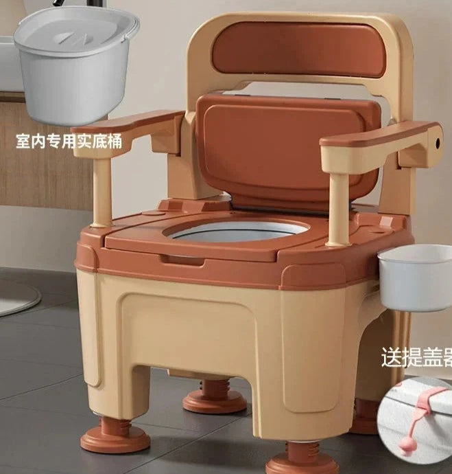 Foldable Armrest Shower Cabin Chair Home Disabled Toilet Seat Portable Indoor Pregnant Toilet Chair For Elderly