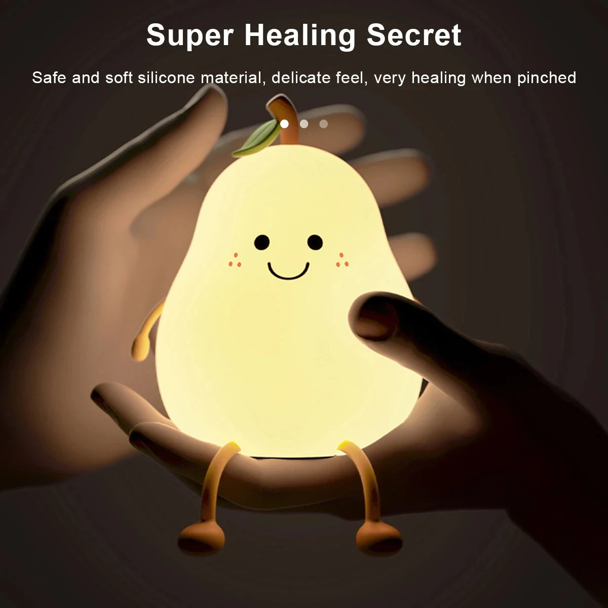 Yazijico™ Cute Fruit LED Night Light Silicone Bedroom - Yazijico™