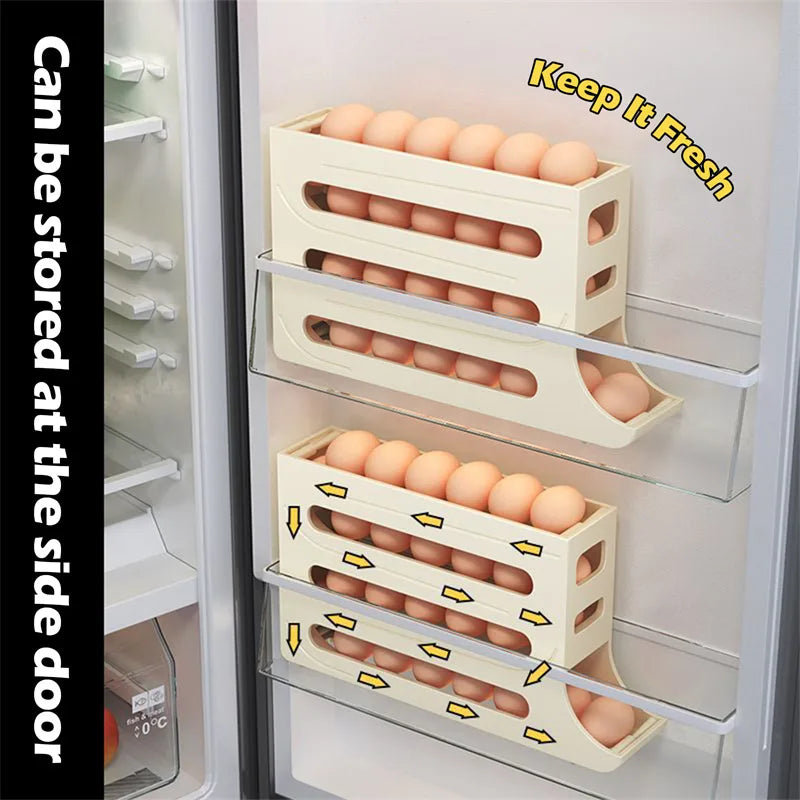 Yazijico™  Refrigerator Egg Storage Box Rolling - Yazijico™