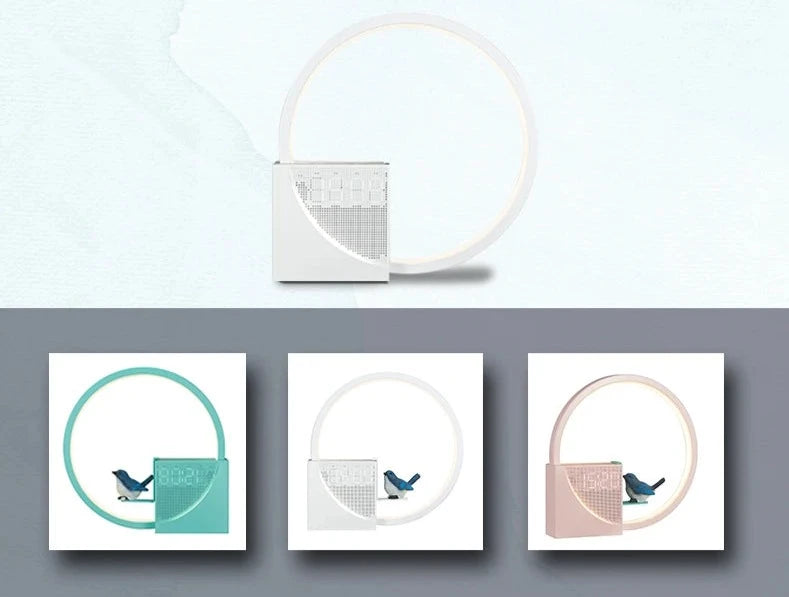Round Table Lamp with Wireless Speaker | Yazijico™