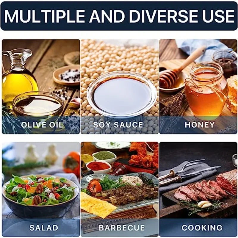 Kitchen oil bottle silicone brush oil container with brush suitable for kitchen cooking pancake baking barbecue utensils