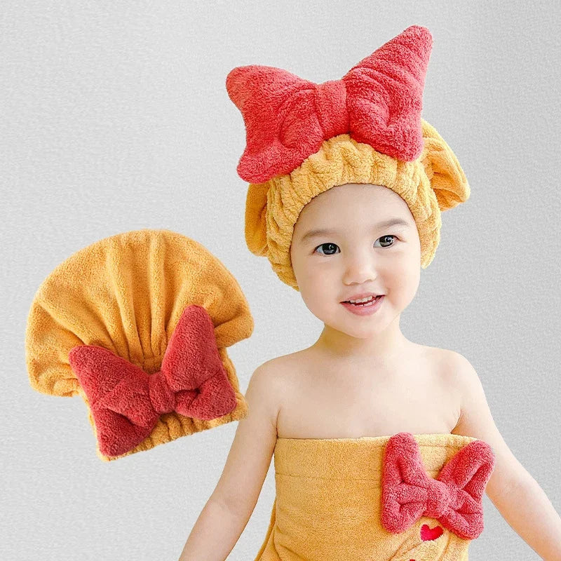 Dry Hair Cap Girl Absorbs Water Wipes Her Hair | Yazijico™