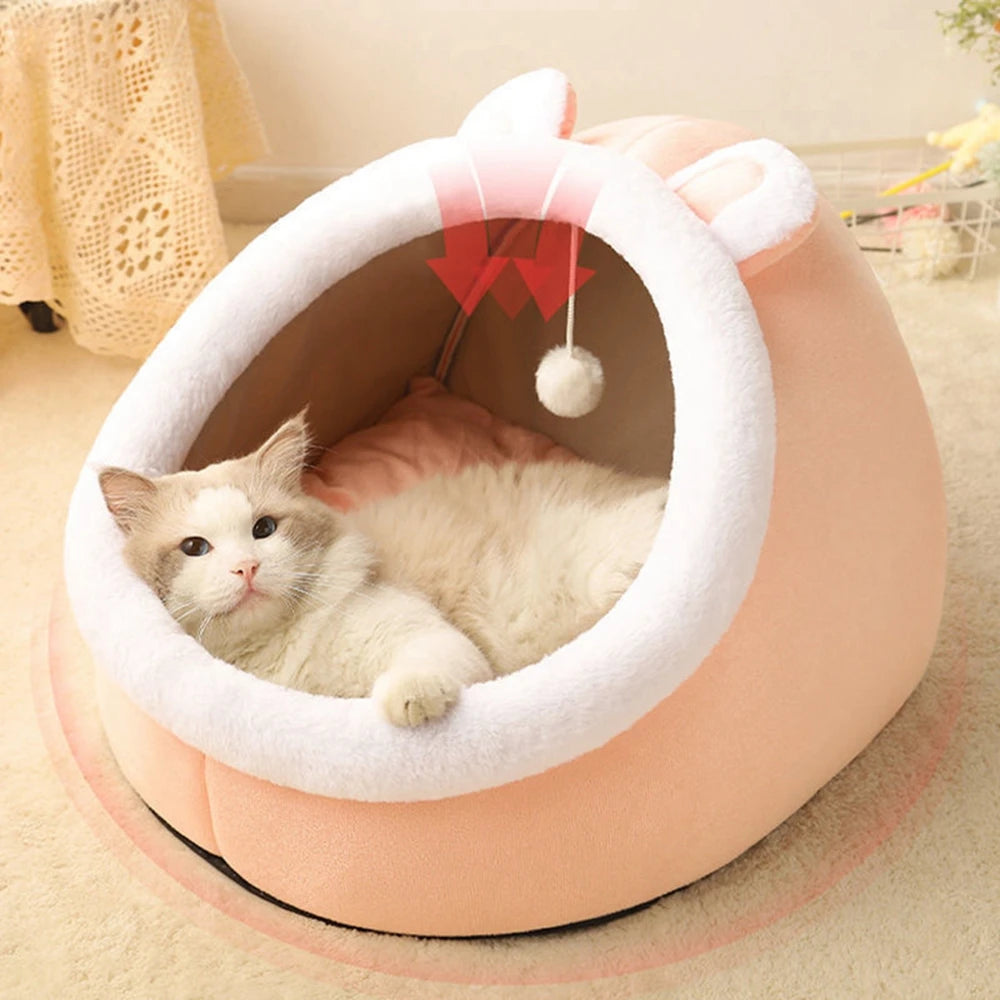 Cat Bed House Kennel Nest Round Pets Sleeping  | Yazijico™