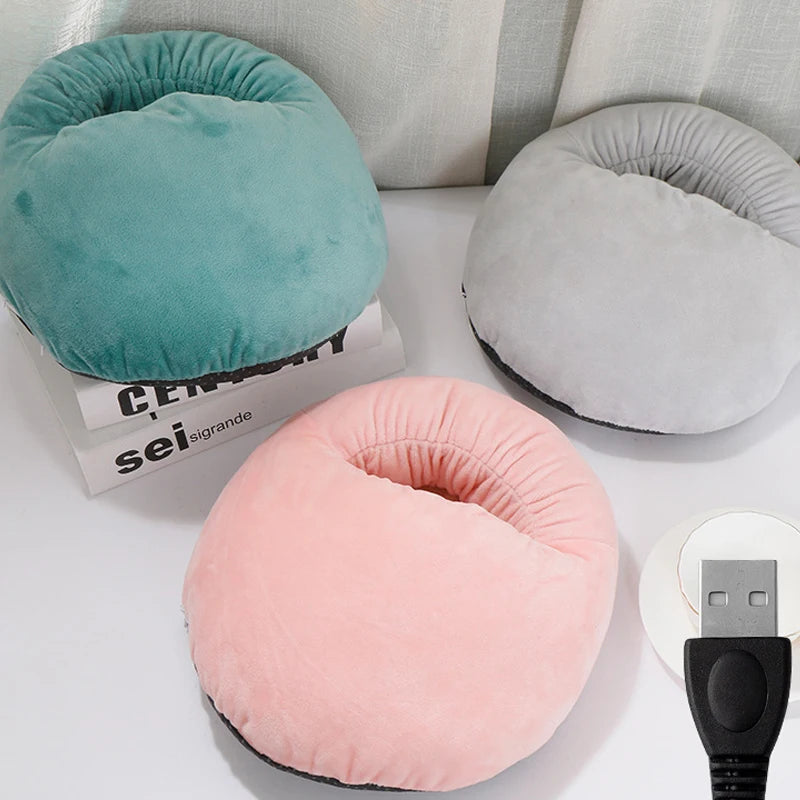 Electric Foot Warmer Heating Pad Slippers Shoes Chair Soft Warm Cushion Winter Feet Leg Thermostat Heater Blanket Mat