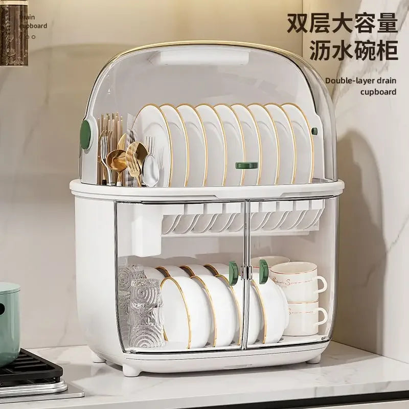 Kitchen bowl dish drying rack cabinet tray tabletop | Yazijico™