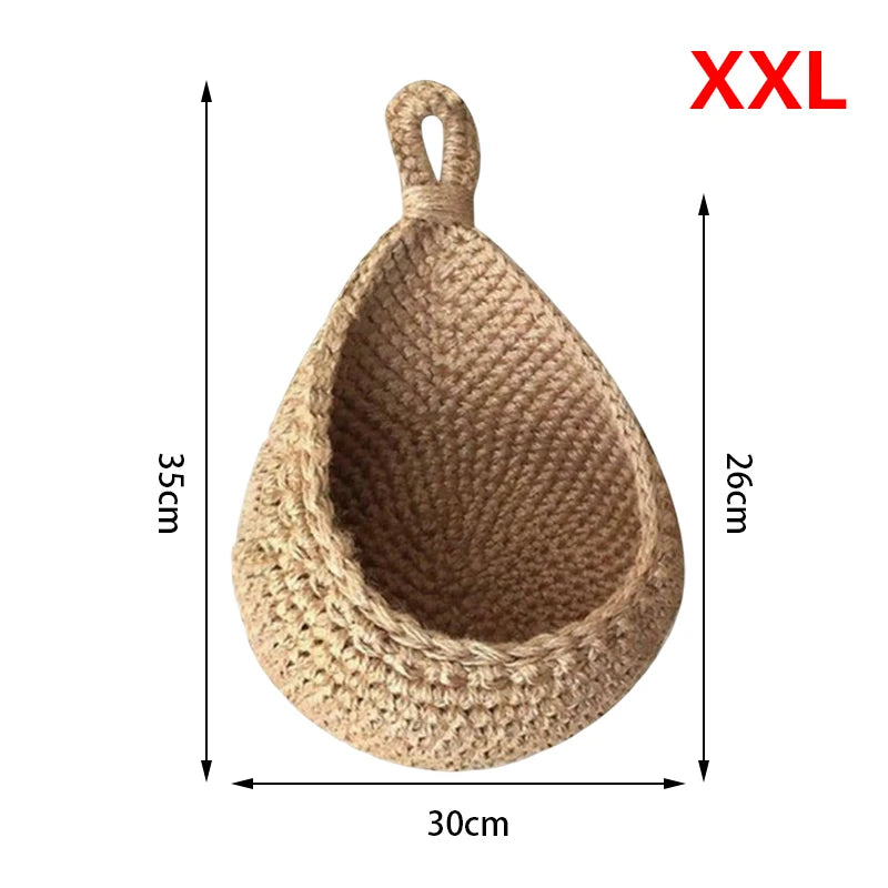 16 Sizes Hanging Hand Woven Basket Kitchen Vegetable | Yazijico™