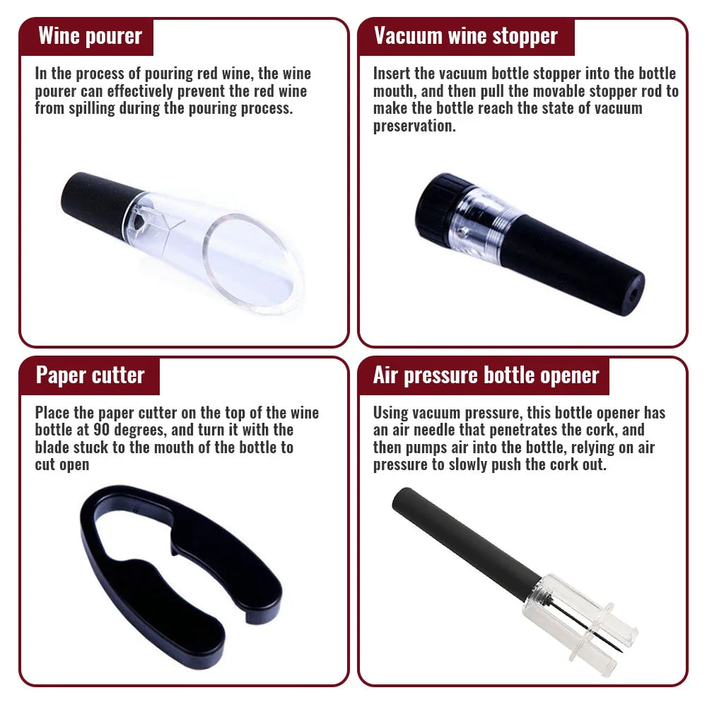 Wine Bottle Opener Air Pressure Vacuum