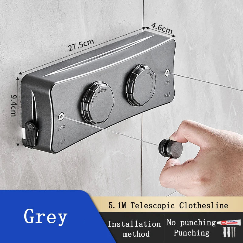 Stainless Steel Retractable Clothesline | Yazijico™