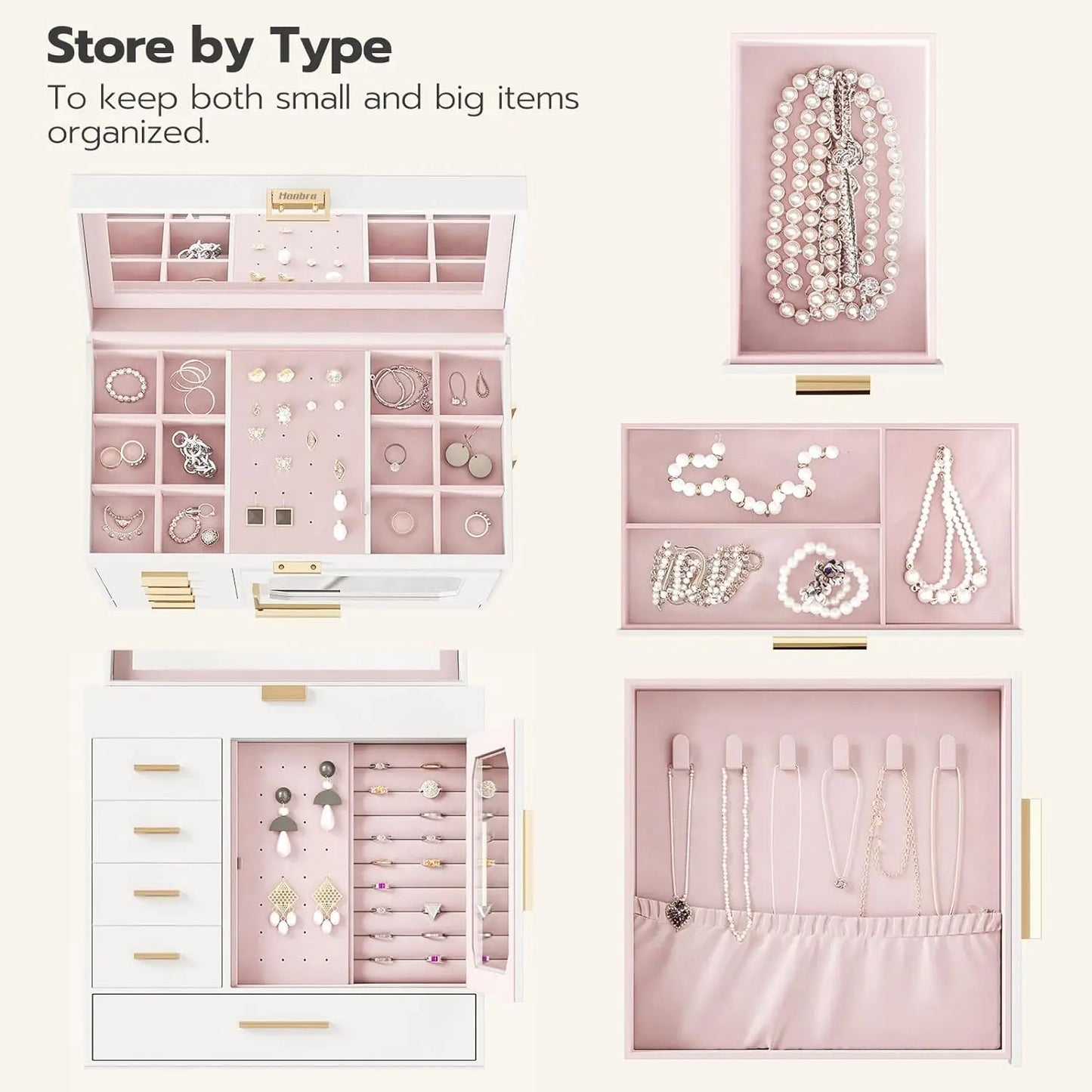 Yazijico™ Jewelry Box with Glass Cover - Yazijico™