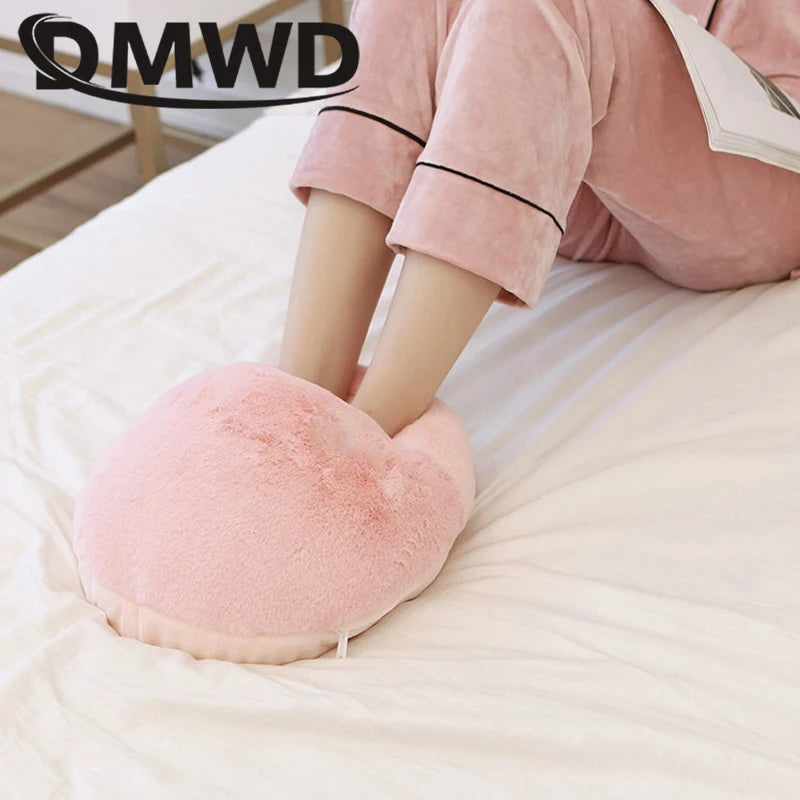 Electric Foot Warmer Heating Pad Slippers Shoes Chair Soft Warm Cushion Winter Feet Leg Thermostat Heater Blanket Mat