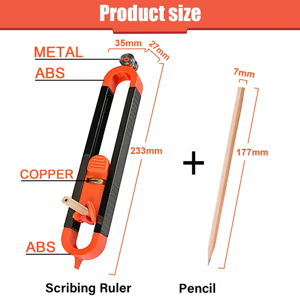 Yazijico™  Profile Scribing Ruler Contour Gauge - Yazijico™