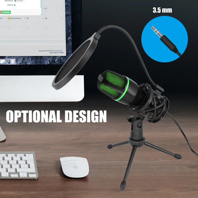 Yazijico™ Professional Condenser Microphone For PC Laptop Streaming - Yazijico™
