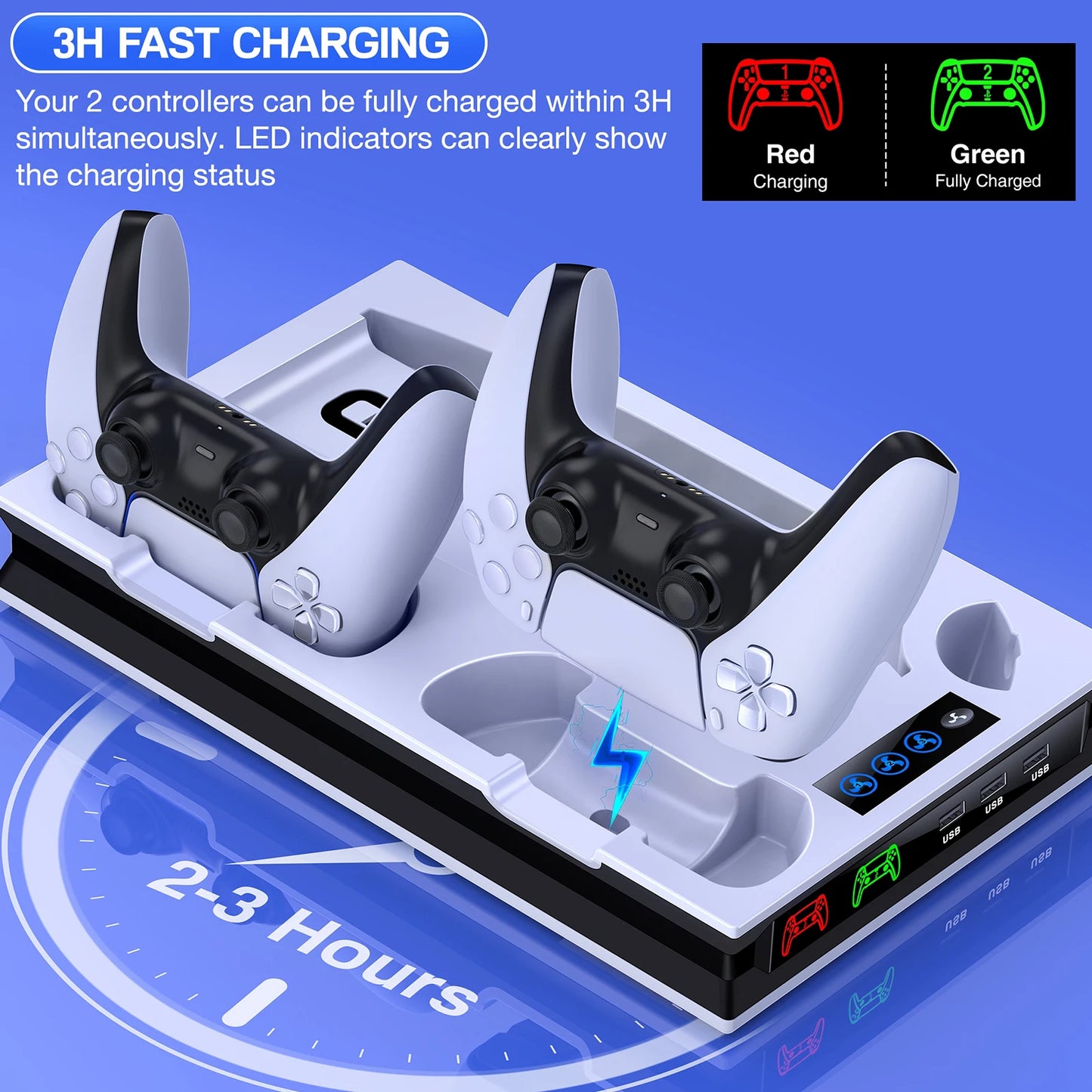 Yazijico™ Dinofire for PS5 Cooling Fan Stand Dual Fast - Yazijico™