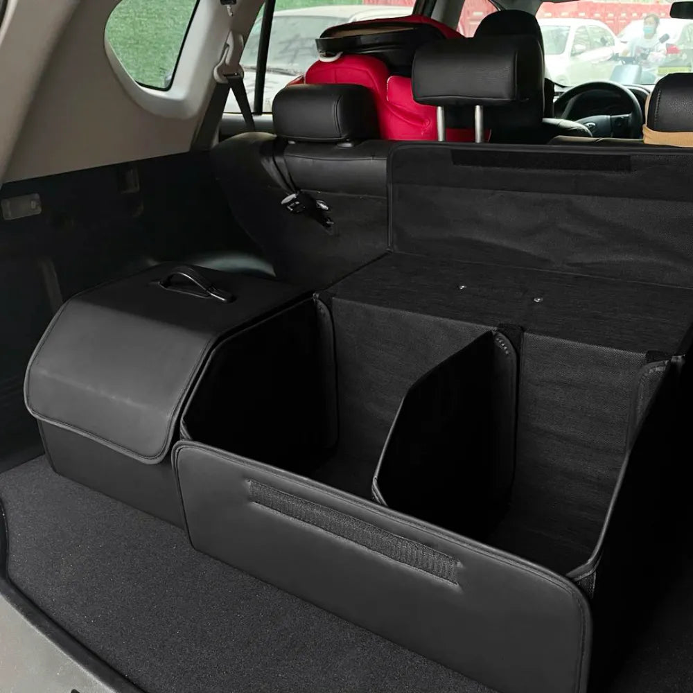 Yazijico™ Car Storage Box Large Capacity Auto Trunk Organizer Boxes Leather - Yazijico™