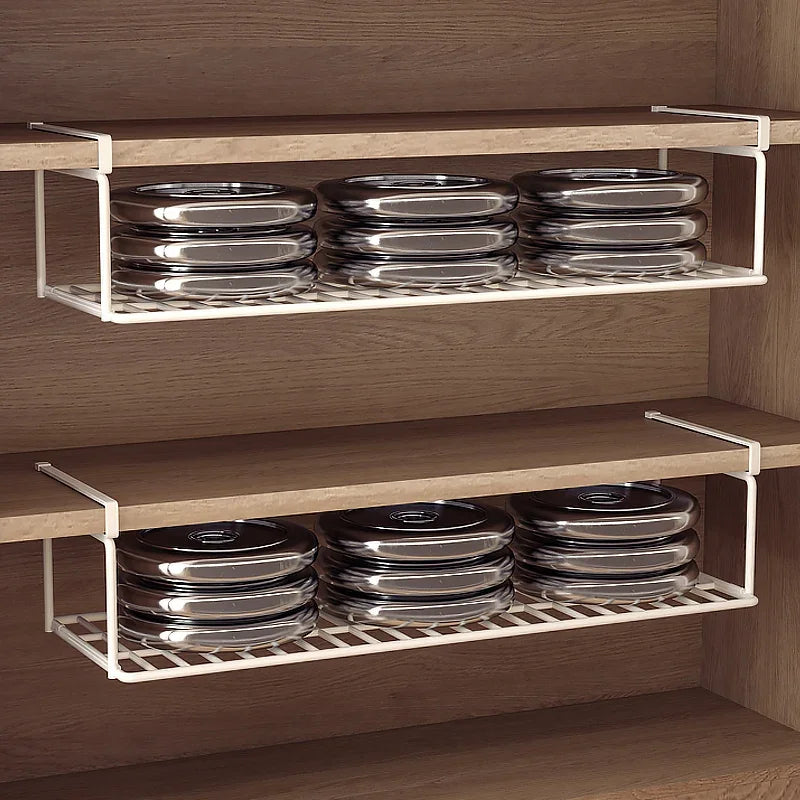 Yazijico™ Hanging Net Basket Iron Kitchen Tools Wall Shelf - Yazijico™