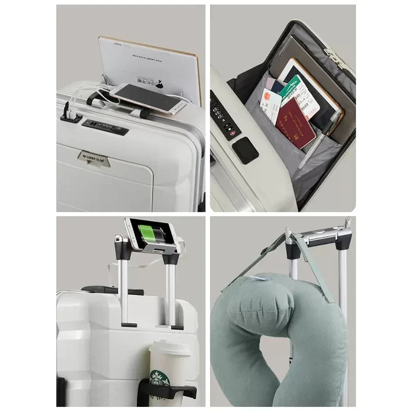 Yazijico™ Trolley Travel Suitcase Front Computer Luggage - Yazijico™