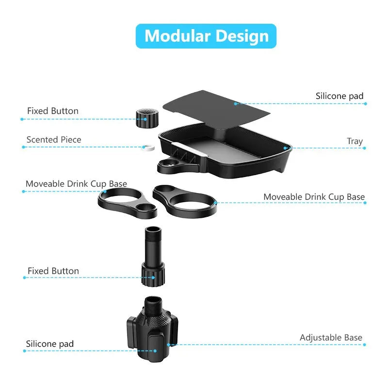 Yazijico™ Dual Cup Holder Expander Adjustable for 360°Rotating - Yazijico™