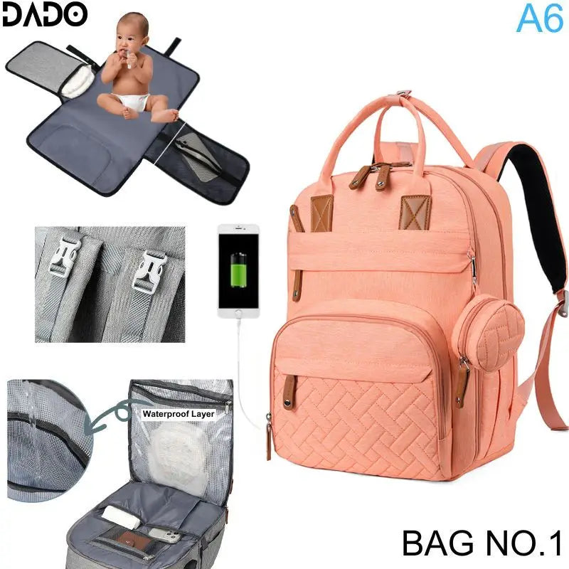 Diaper Bag Backpack Baby Essentials Travel Tote Multifunction | Yazijico™
