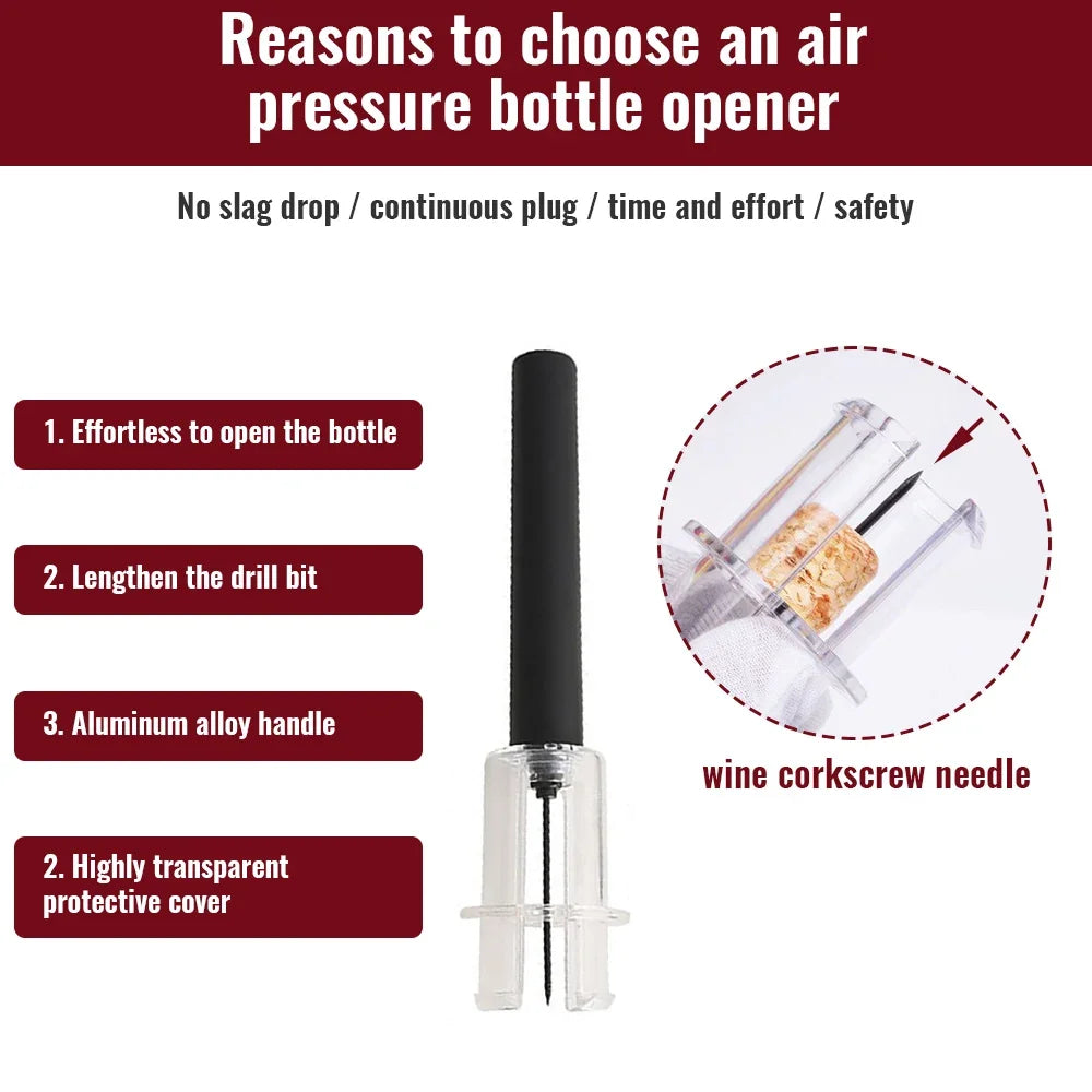 Wine Bottle Opener Air Pressure Vacuum