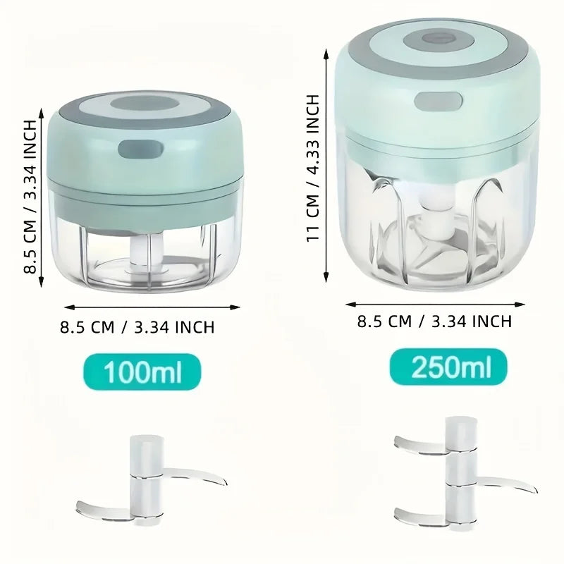Mini Garlic Chopper - Powerful Meat Grinder And Vegetable Crusher For Quick And Easy Food Prep