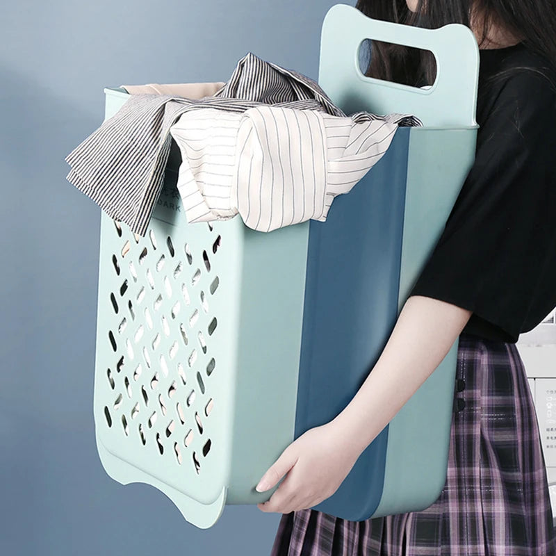 Folding Bathroom Laundry Basket Wall | Yazijico™