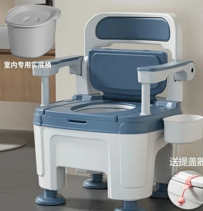 Foldable Armrest Shower Cabin Chair Home Disabled Toilet Seat Portable Indoor Pregnant Toilet Chair For Elderly