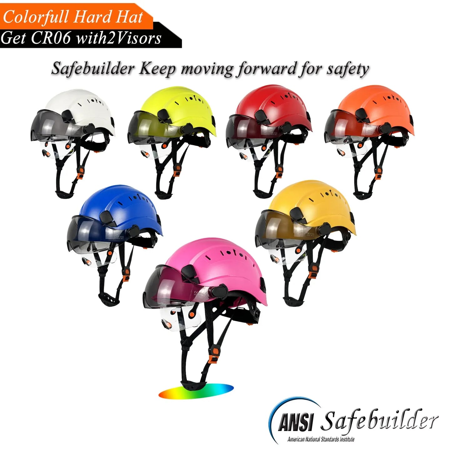 Yazijico™ Safety Helmet Hard Hat with Visor Clear - Yazijico™