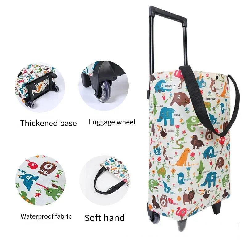 Large Capacity Foldable Shopping Cart | Yazijico™