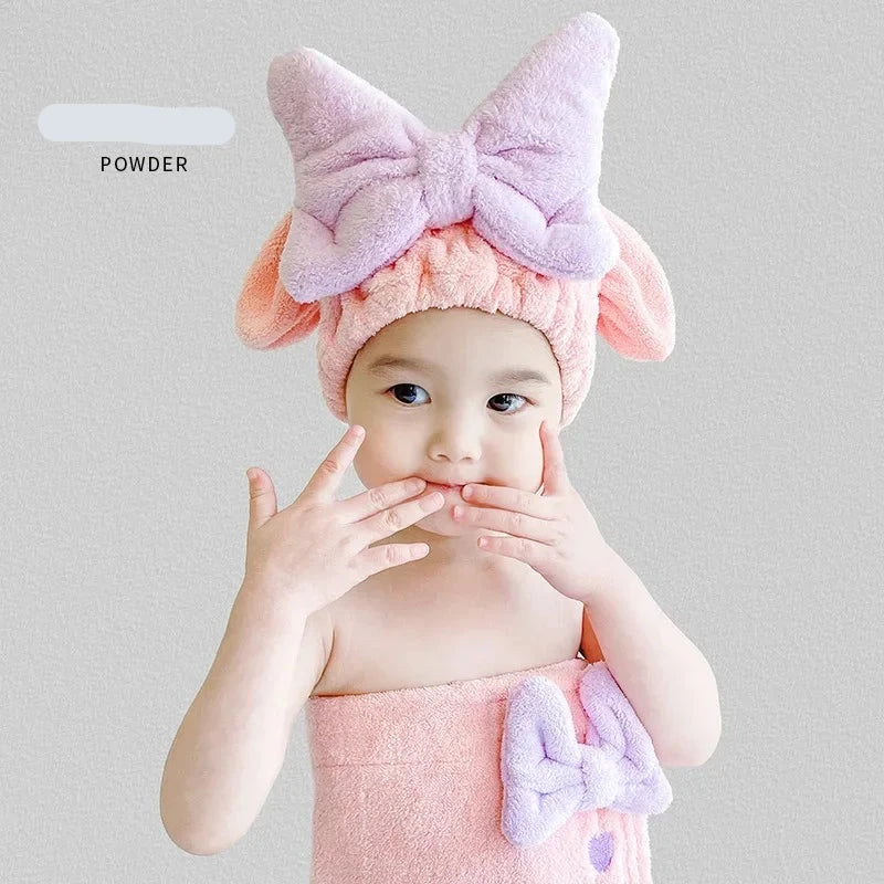 Dry Hair Cap Girl Absorbs Water Wipes Her Hair | Yazijico™