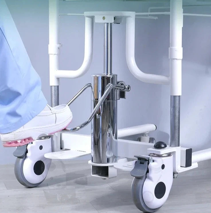 Disability care shift chair multifunctional bathing hydraulic shift device lifting toilet chair