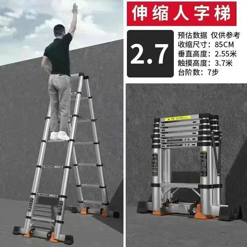 Alloy Telescopic Step Ladder Multi-functional | Yazijico™