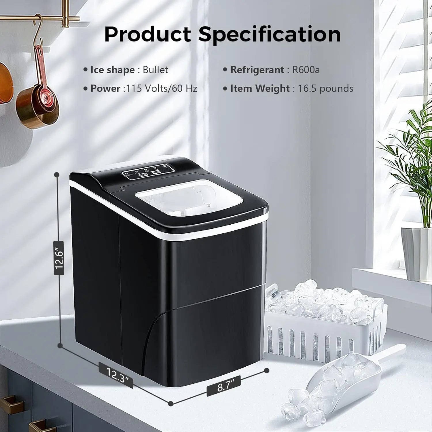 Ice Makers Portable Self-Cleaning Cubes Ready | Yazijico™