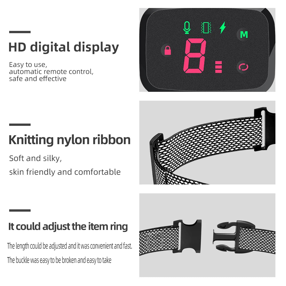 Yazijico™ Smart Automatic Anti Barking Dog Collar HD Digital Display - Yazijico™
