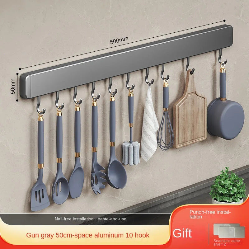 Yazijico™ Kitchen Storage Rack Non-perforated shelves Wall Mounted - Yazijico™