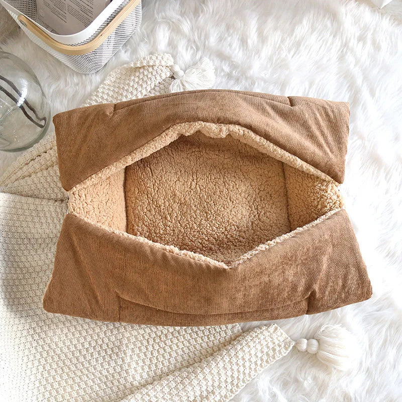Warm Thickened Cat Bed Multifunctional Foldable | Yazijico™