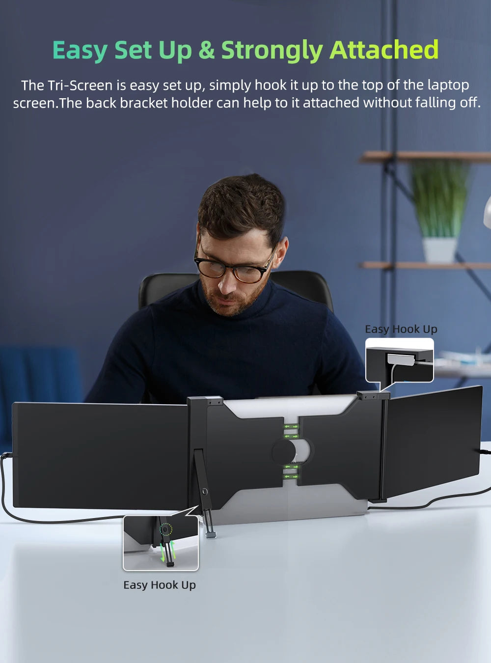 Yazijico™  Portable Monitor for Laptop 14" Detachable - Yazijico™